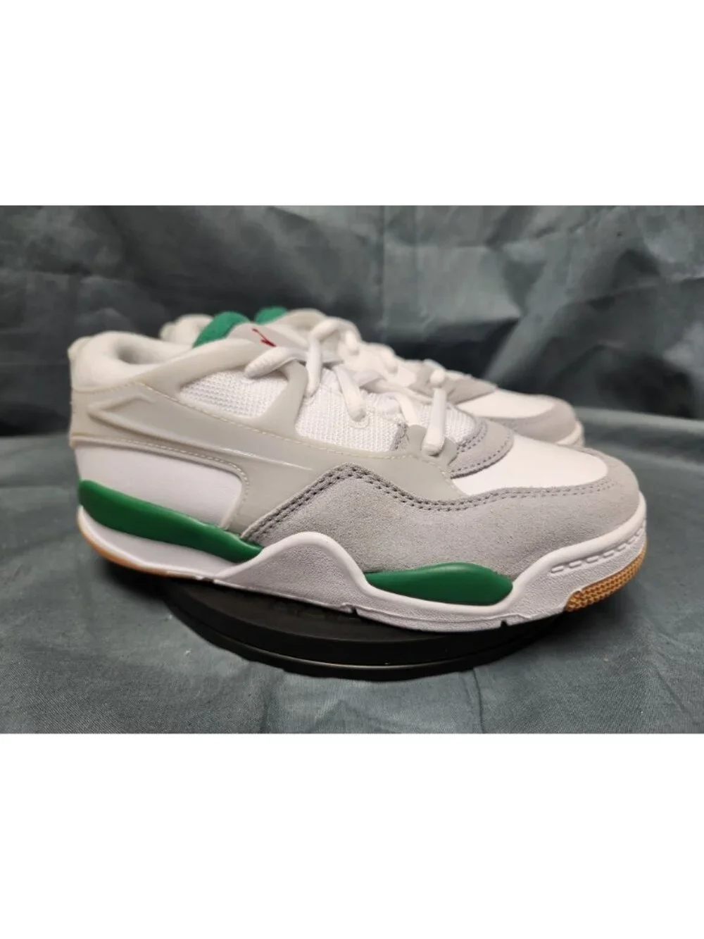 Jordan 4 RM (PS) Sneakers White Green Grey Kids Size 1Y BRAND NEW IN BOX!